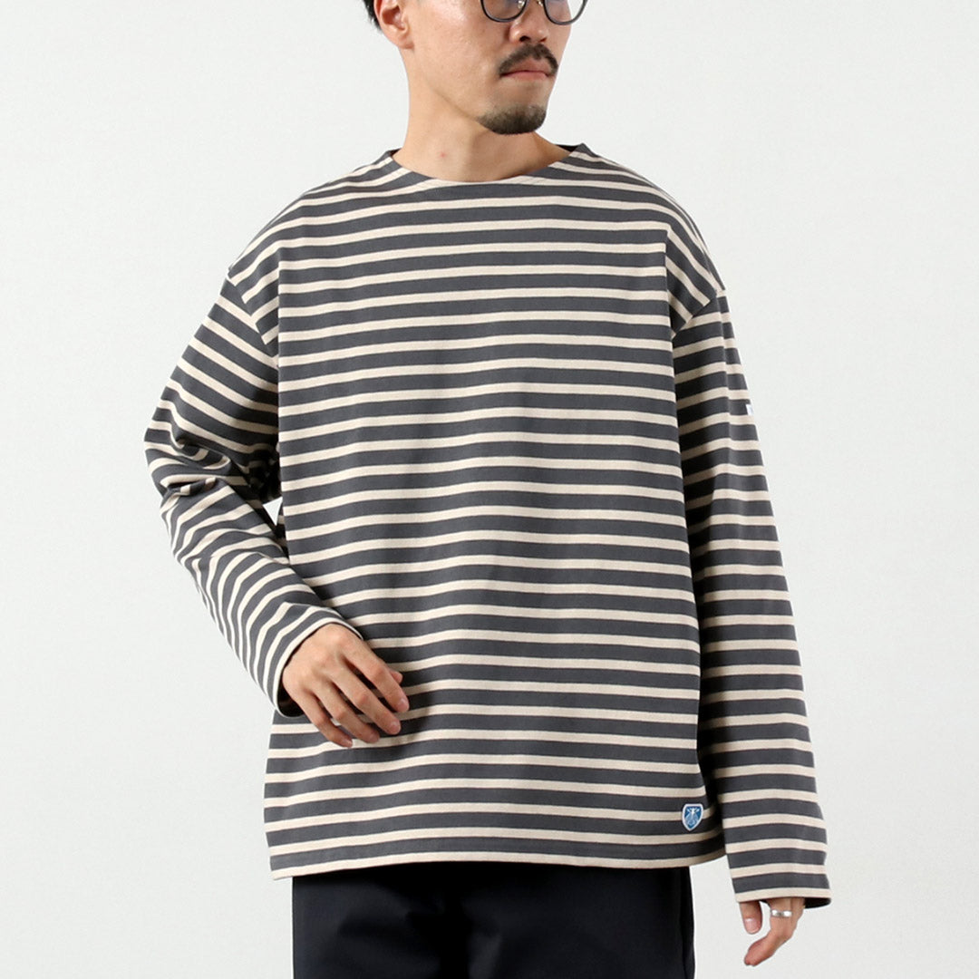 ORCIVAL / Striped Crew Neck Long Sleeve Pullover
