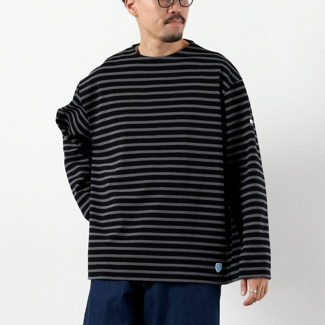 ORCIVAL / Striped Crew Neck Long Sleeve Pullover