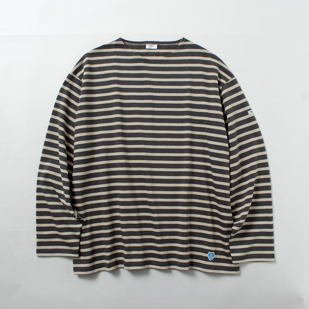 ORCIVAL / Striped Crew Neck Long Sleeve Pullover