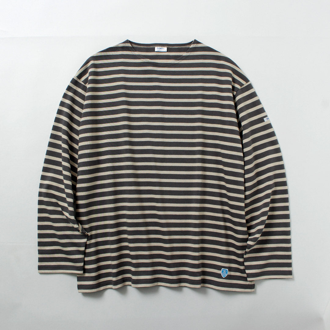 ORCIVAL / Striped Crew Neck Long Sleeve Pullover