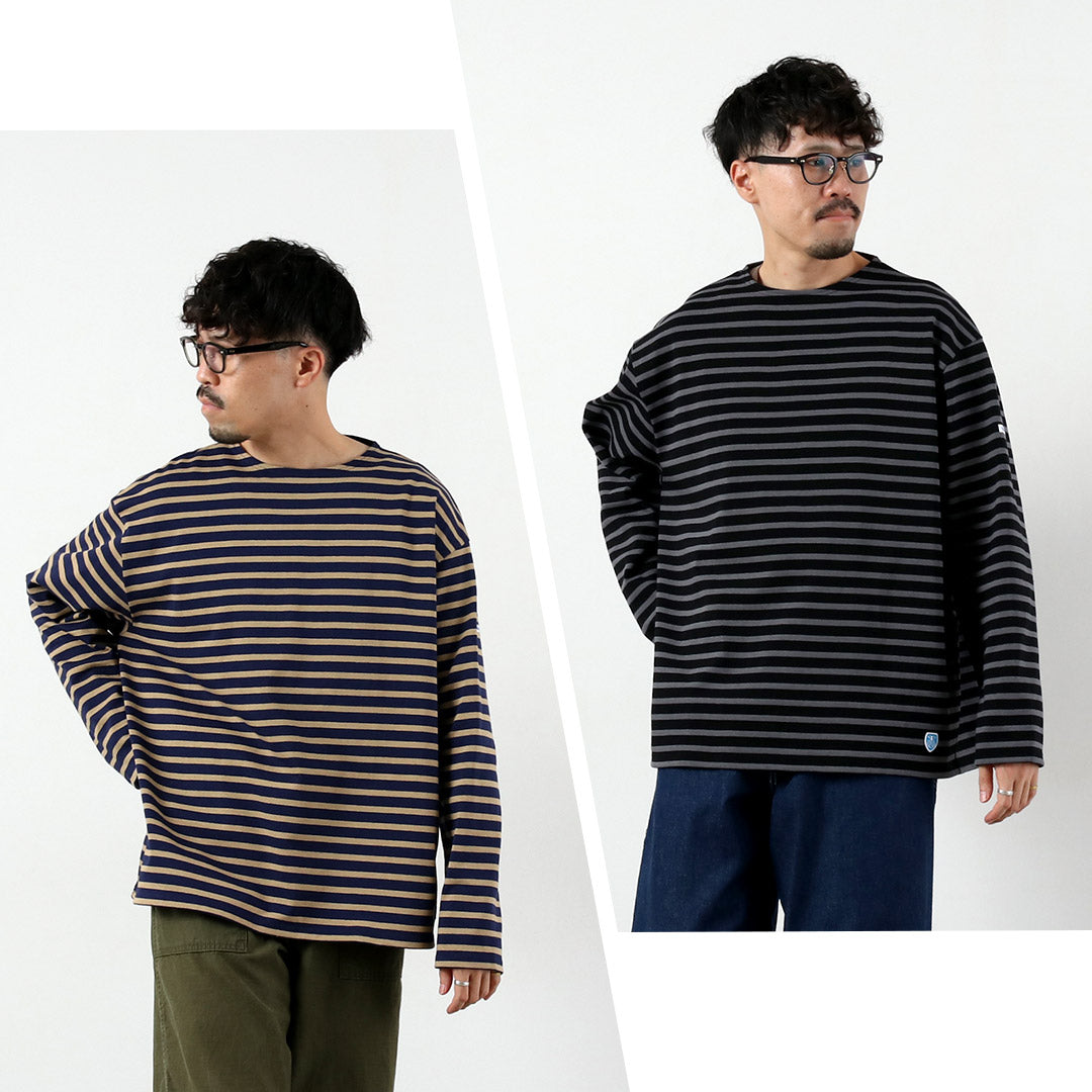 ORCIVAL / Striped Crew Neck Long Sleeve Pullover