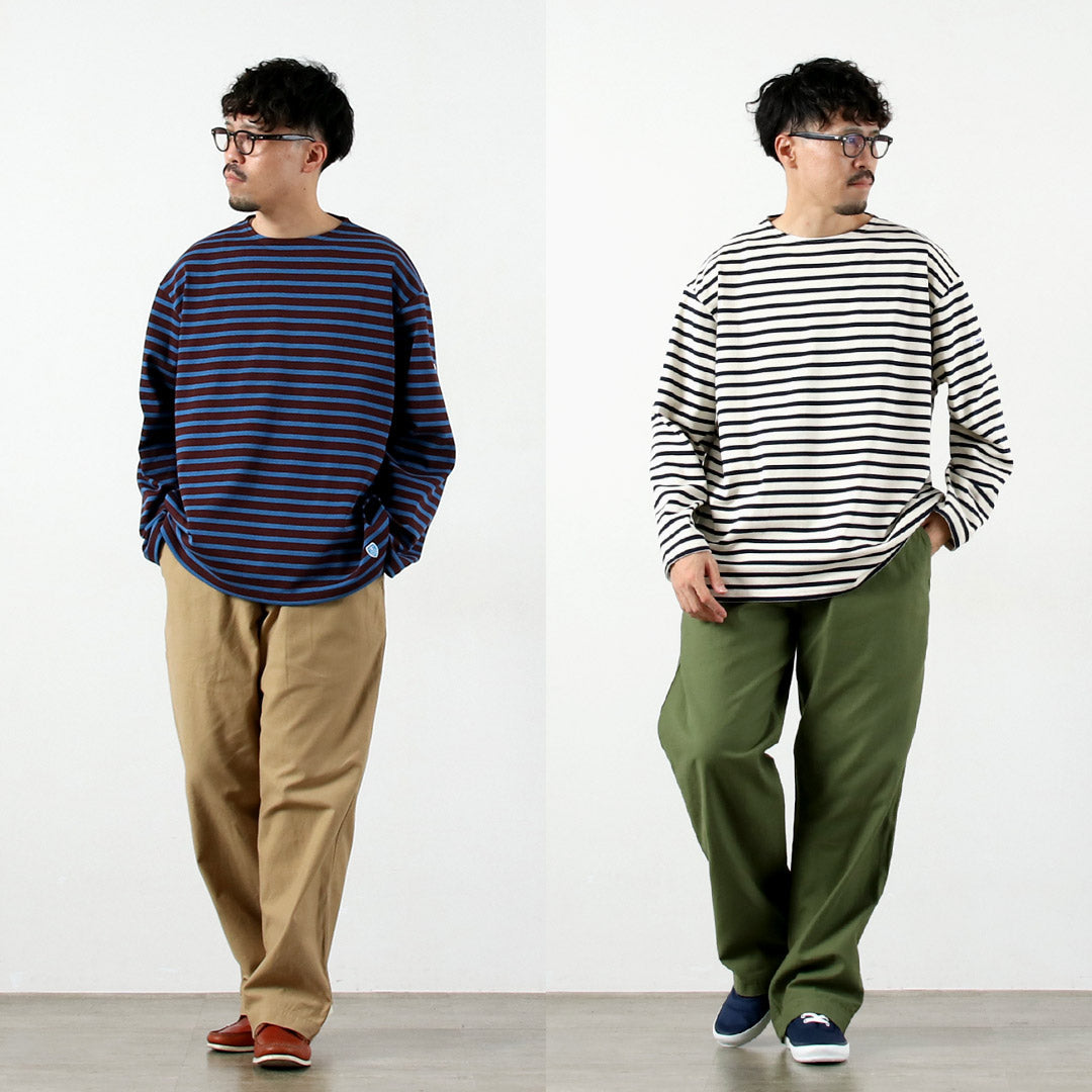ORCIVAL / Striped Crew Neck Long Sleeve Pullover
