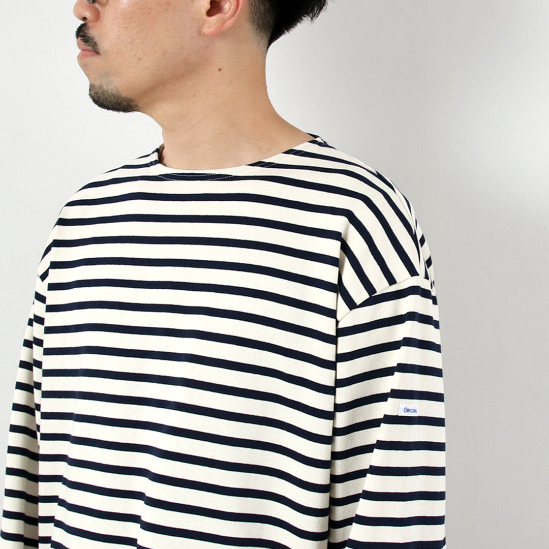 ORCIVAL / Striped Crew Neck Long Sleeve Pullover