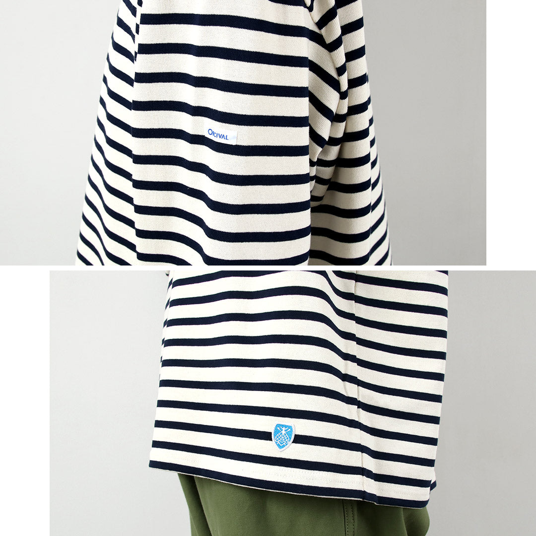 ORCIVAL / Striped Crew Neck Long Sleeve Pullover