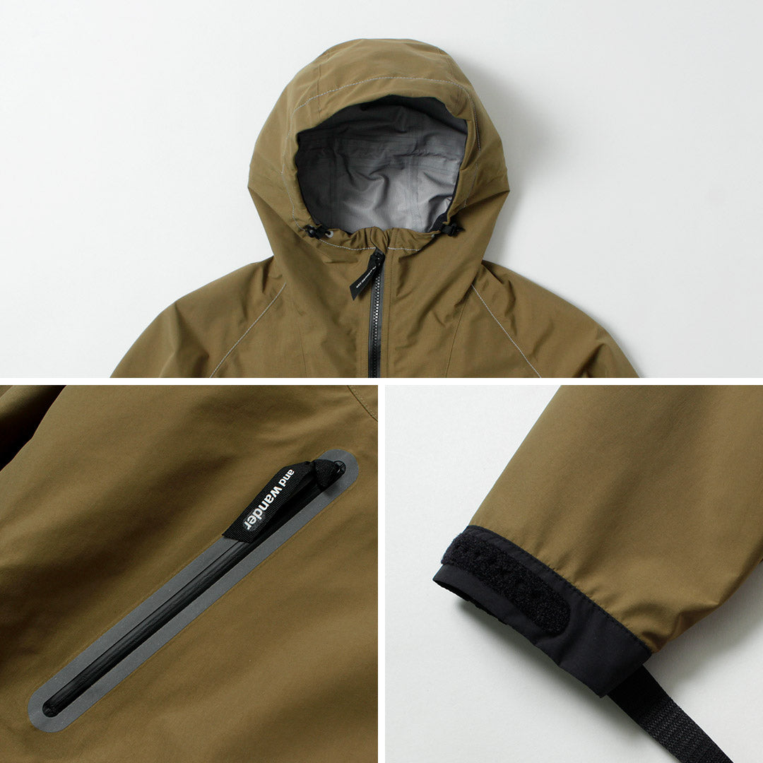 AND WANDER / Loose Fitting Rain Jacket