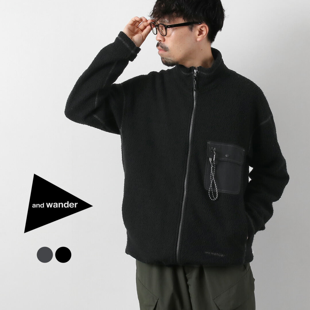 AND WANDER / Re-Wool 提花特技拉鍊