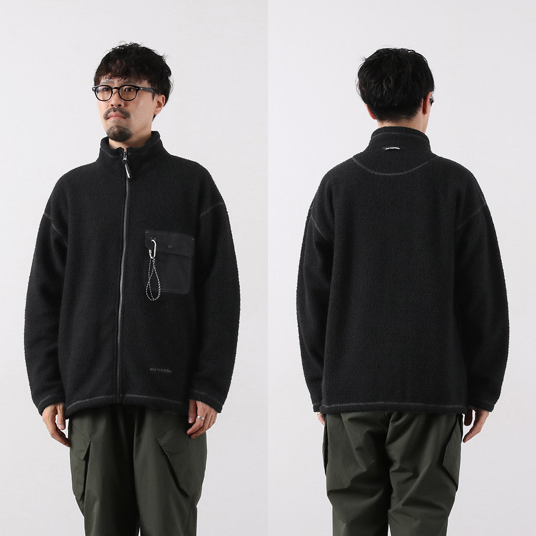 AND WANDER / Re-Wool 提花特技拉鍊