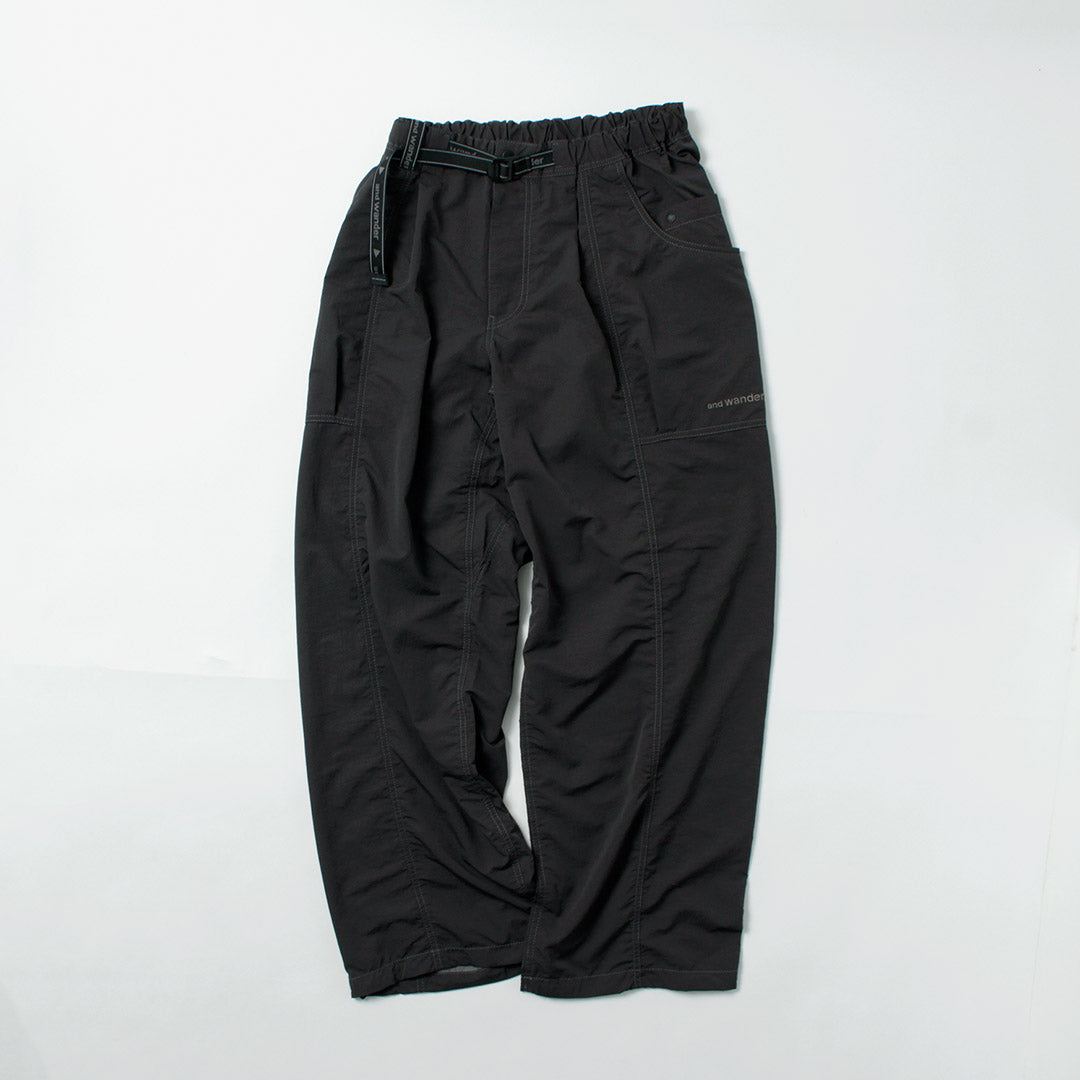 AND WANDER / Crinkle Nylon Pants
