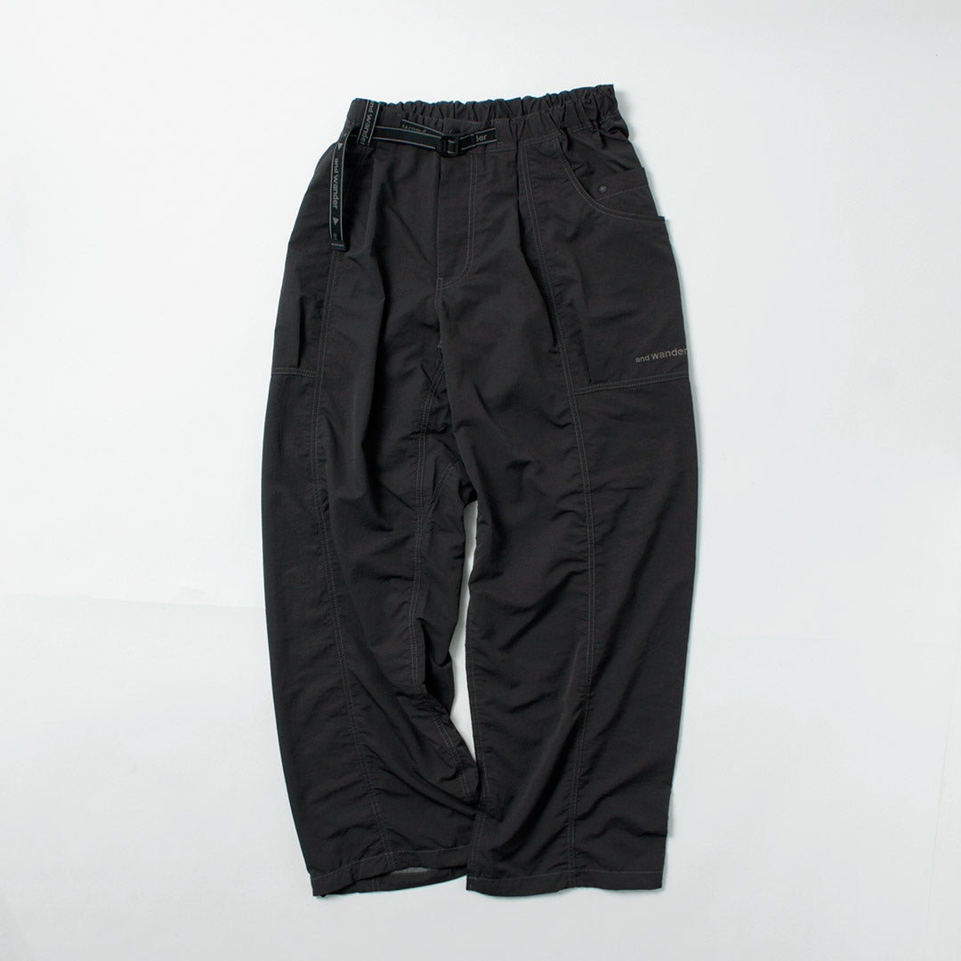 AND WANDER / Crinkle Nylon Pants