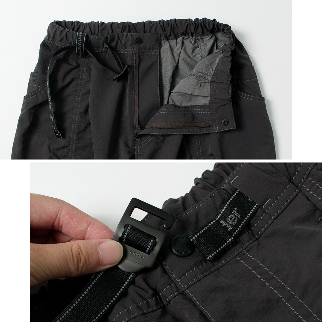 AND WANDER / Crinkle Nylon Pants