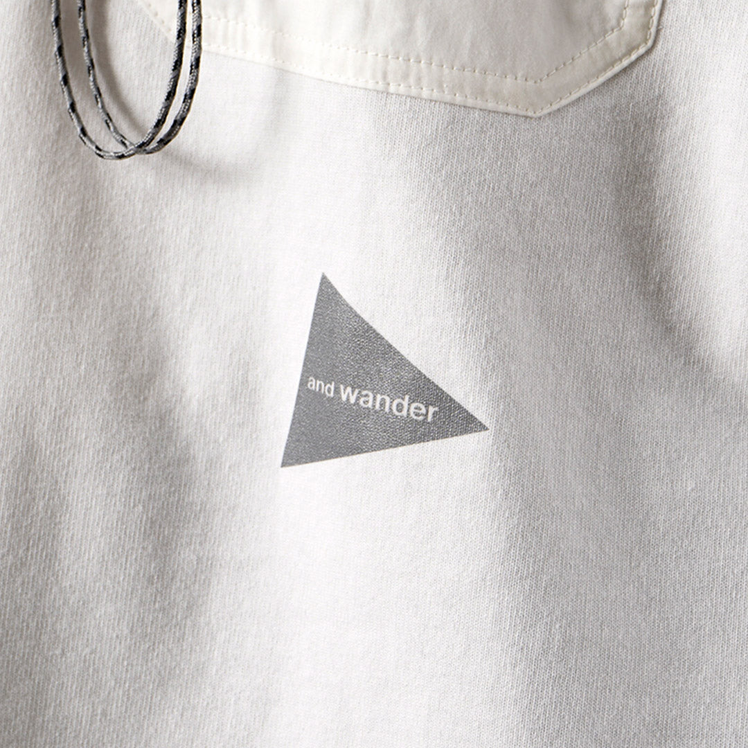 AND WANDER / Heavy Cotton Pocket Long Sleeve T-Shirt