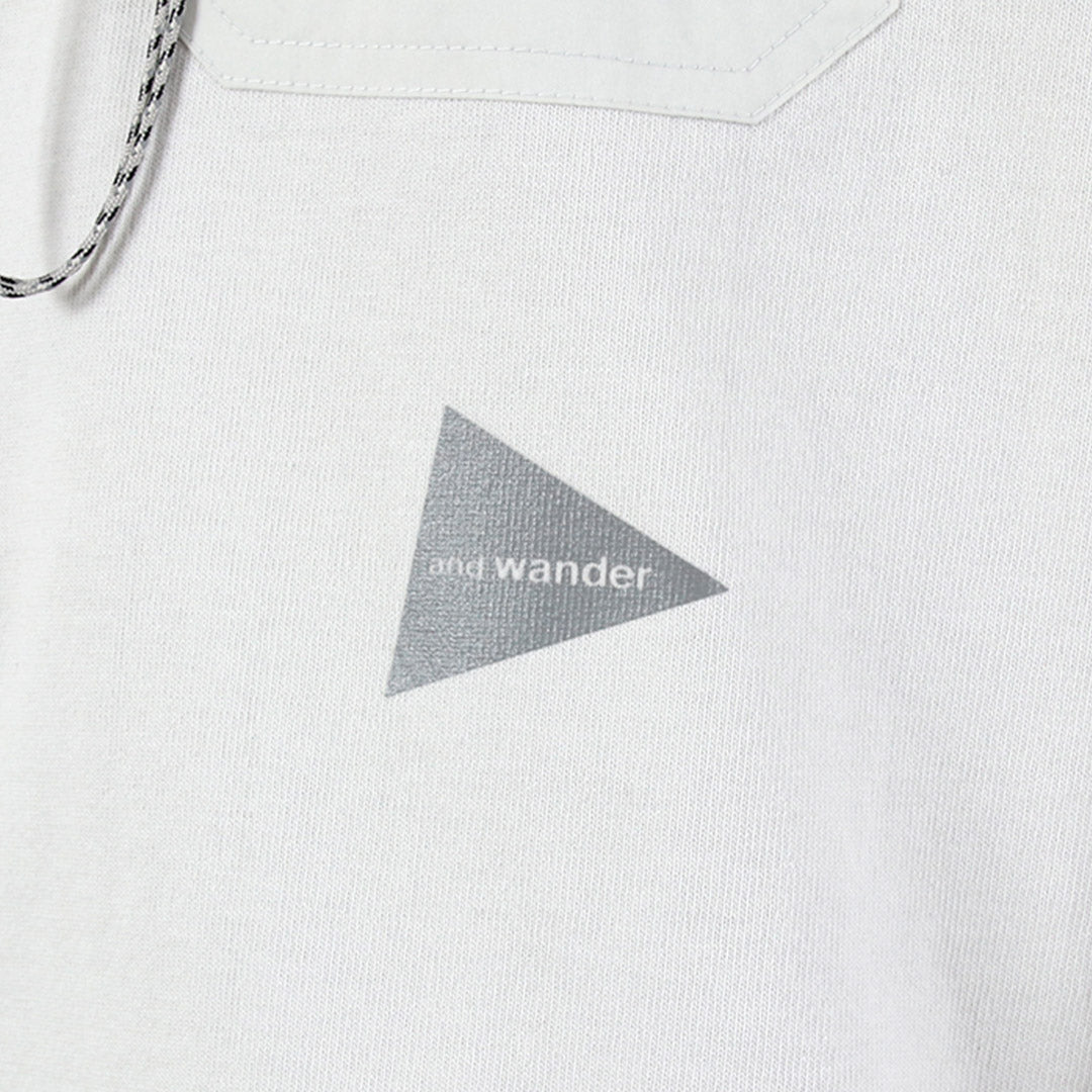 AND WANDER / Heavy Cotton Pocket Long Sleeve T-Shirt