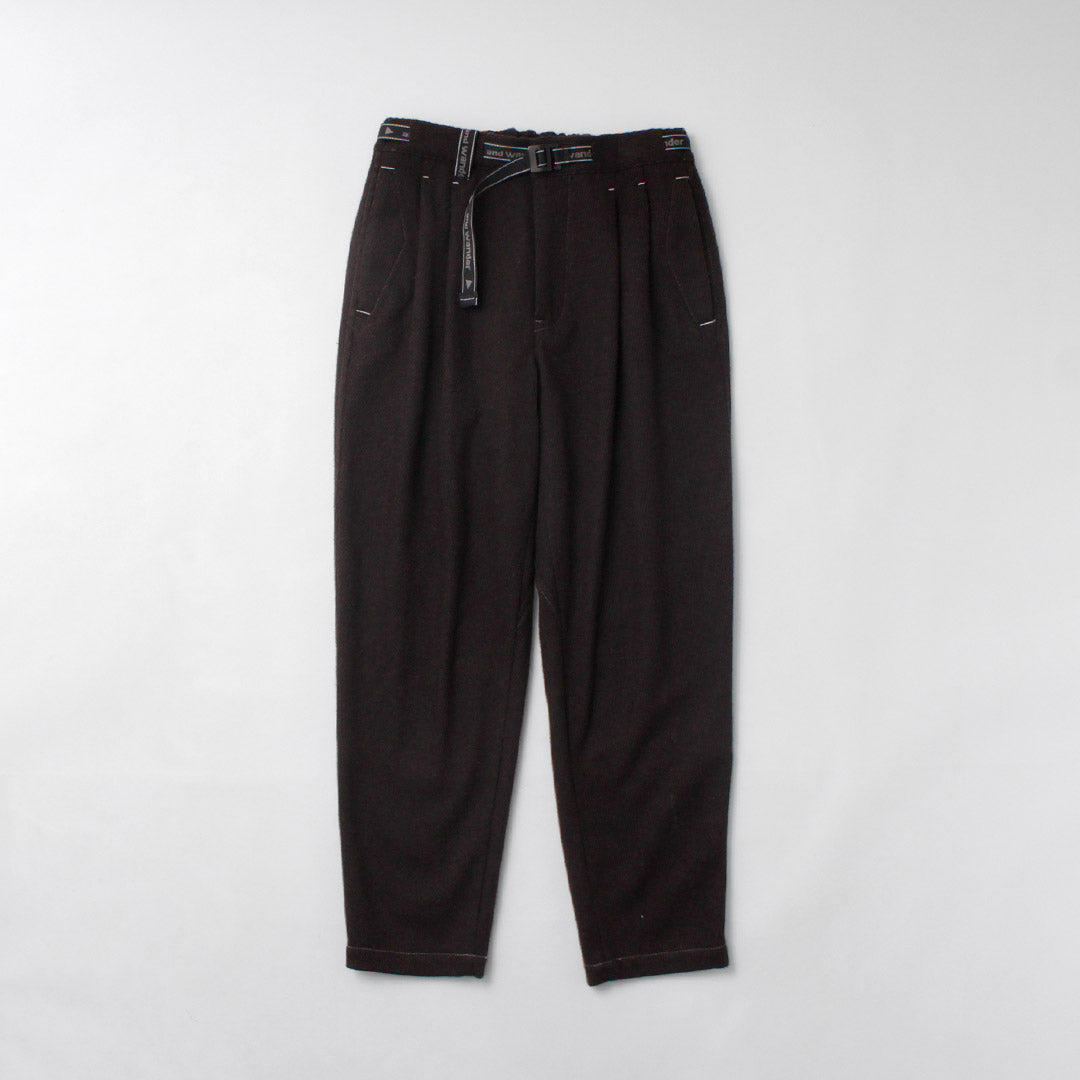 AND WANDER / REWOOL Tweed Tapered Pants