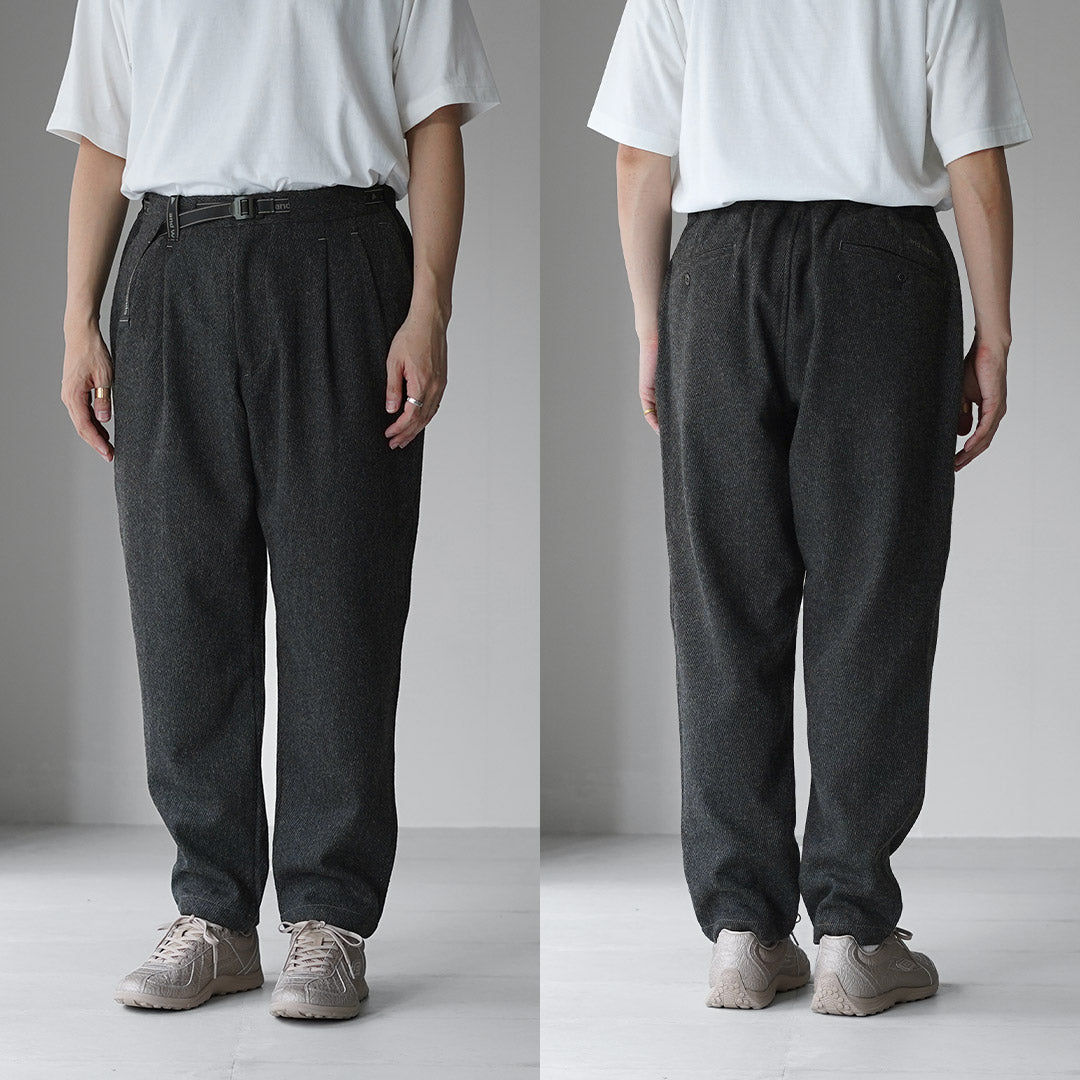AND WANDER / REWOOL Tweed Tapered Pants