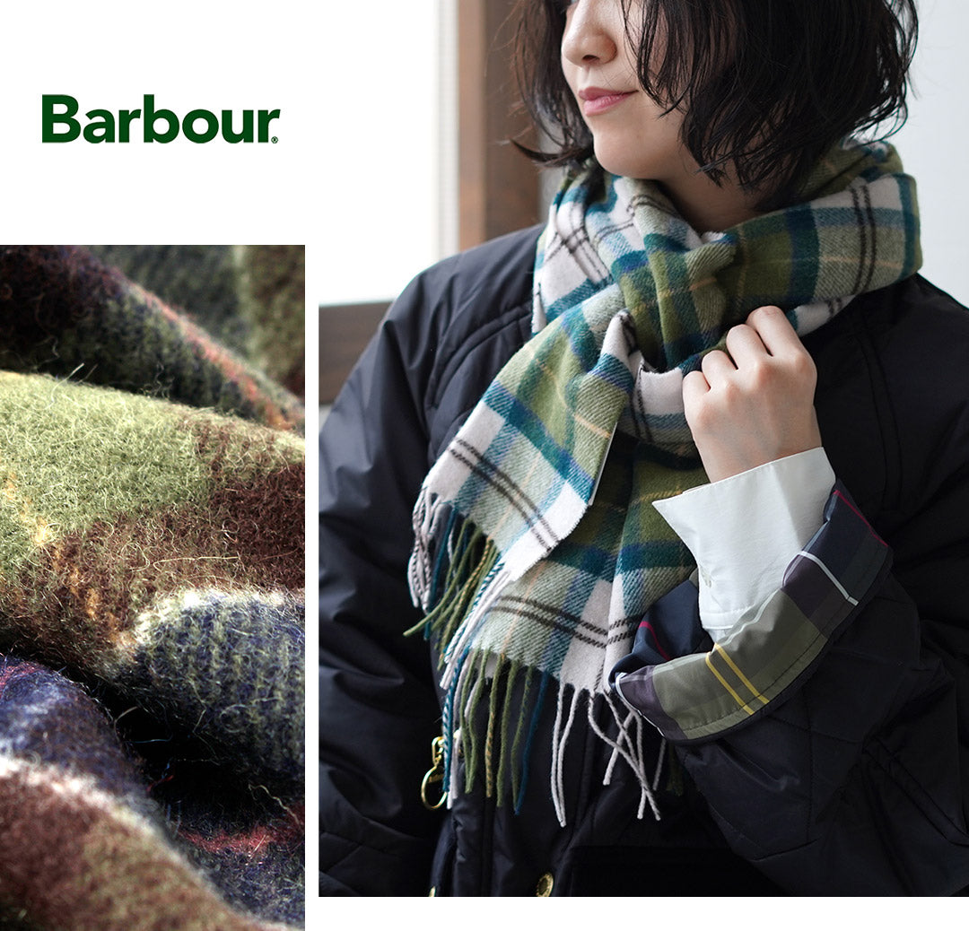 BARBOUR / Echarpe tartan en laine d'agneau
