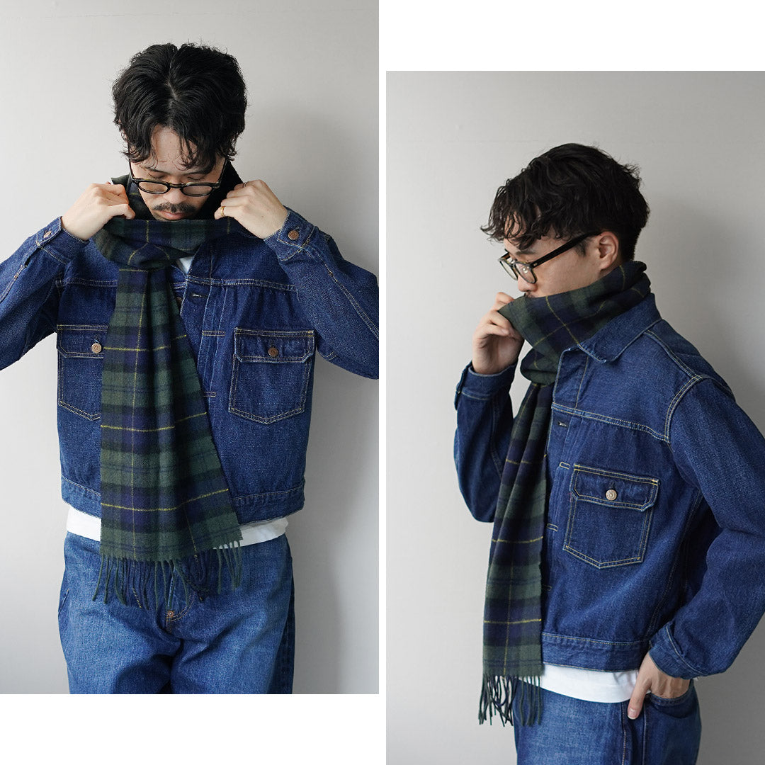 BARBOUR / Echarpe tartan en laine d'agneau