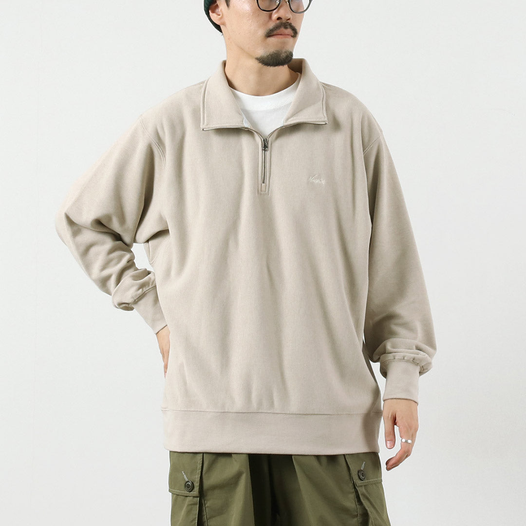 NANGA / Dry Mix Terry Half Zip Sweatshirt
