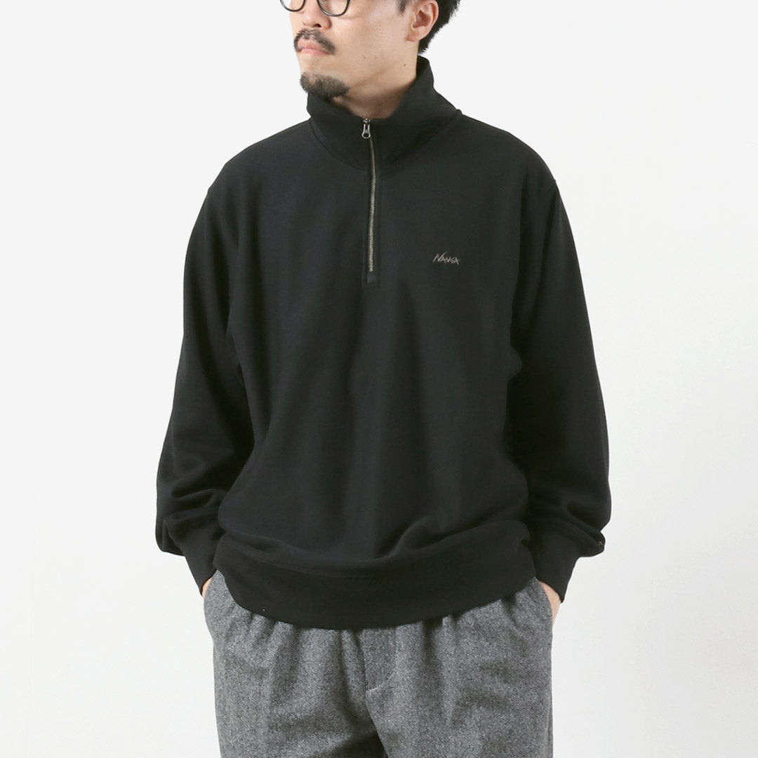 NANGA / Dry Mix Terry Half Zip Sweatshirt