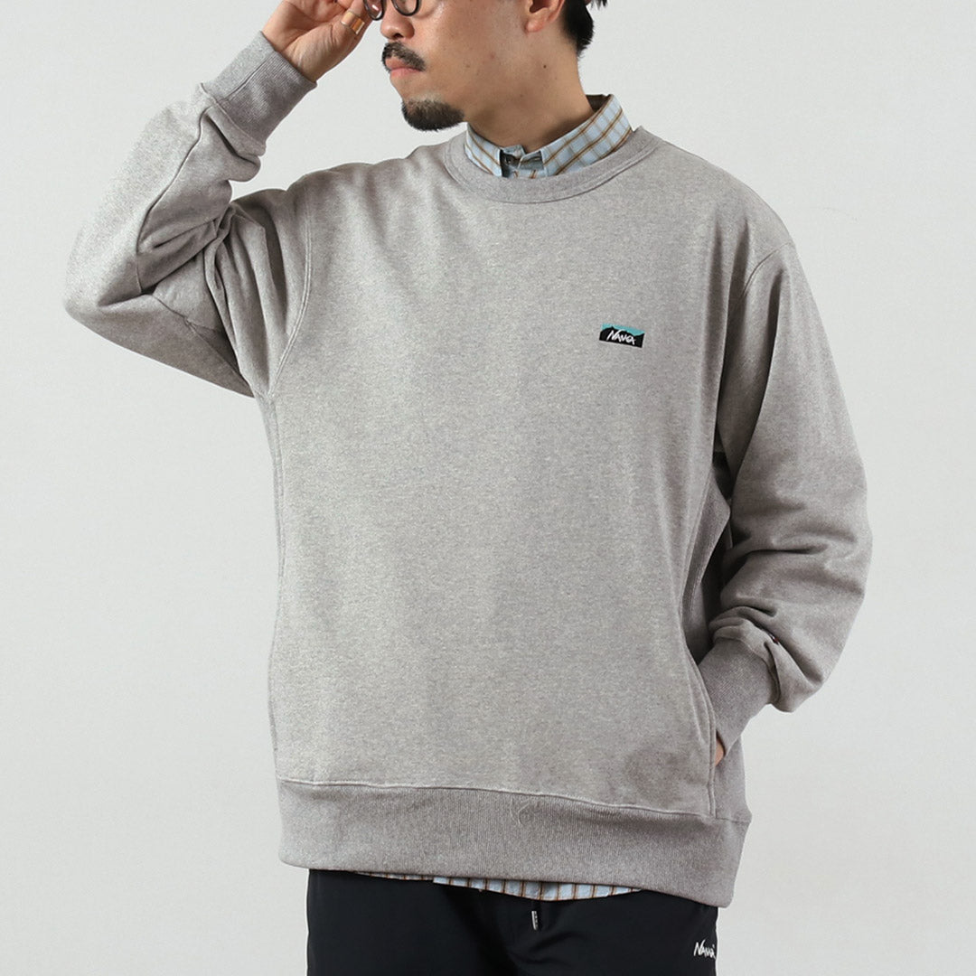 NANGA / Eco Hybrid Mini Box Logo Embroidery Sweatshirt