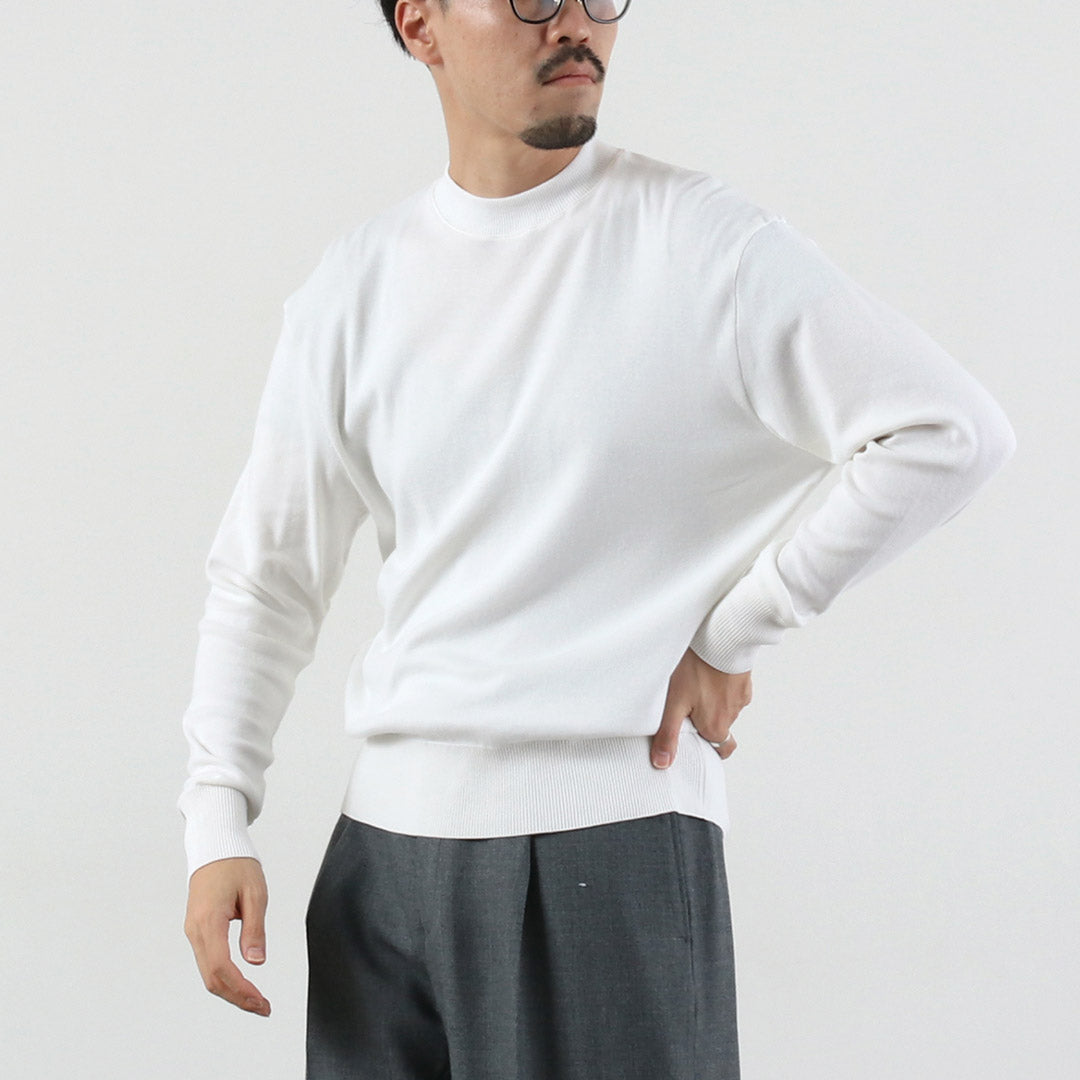 GICIPI / GIAGUARO Half Mock Neck Relaxed Fit Knit Sewn