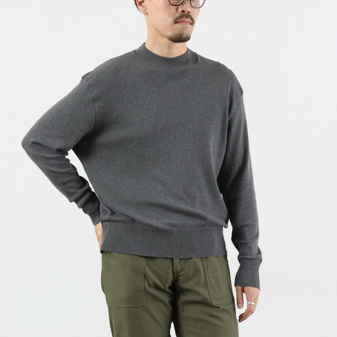 GICIPI / GIAGUARO Half Mock Neck Relaxed Fit Knit Sewn