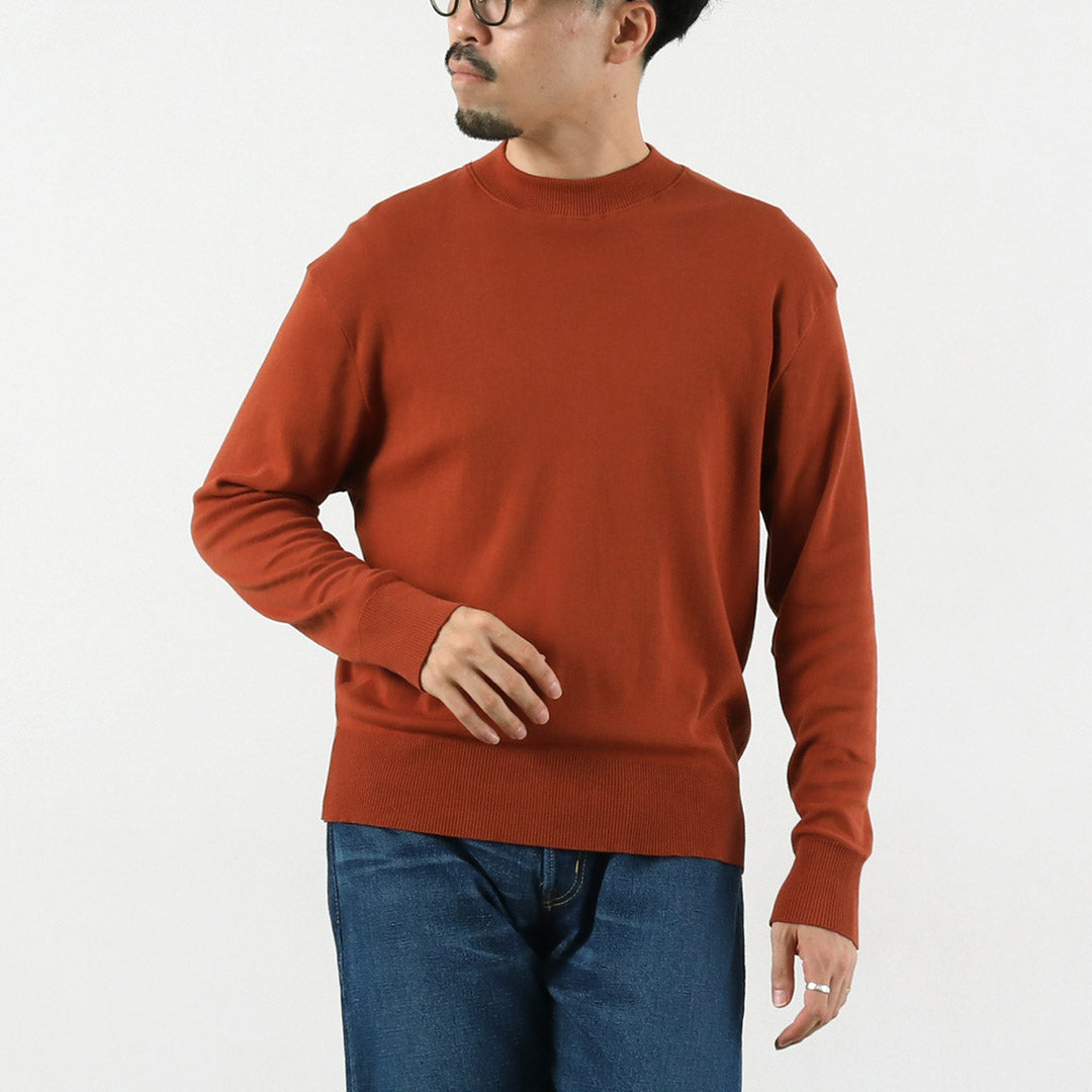 GICIPI / GIAGUARO Half Mock Neck Relaxed Fit Knit Sewn