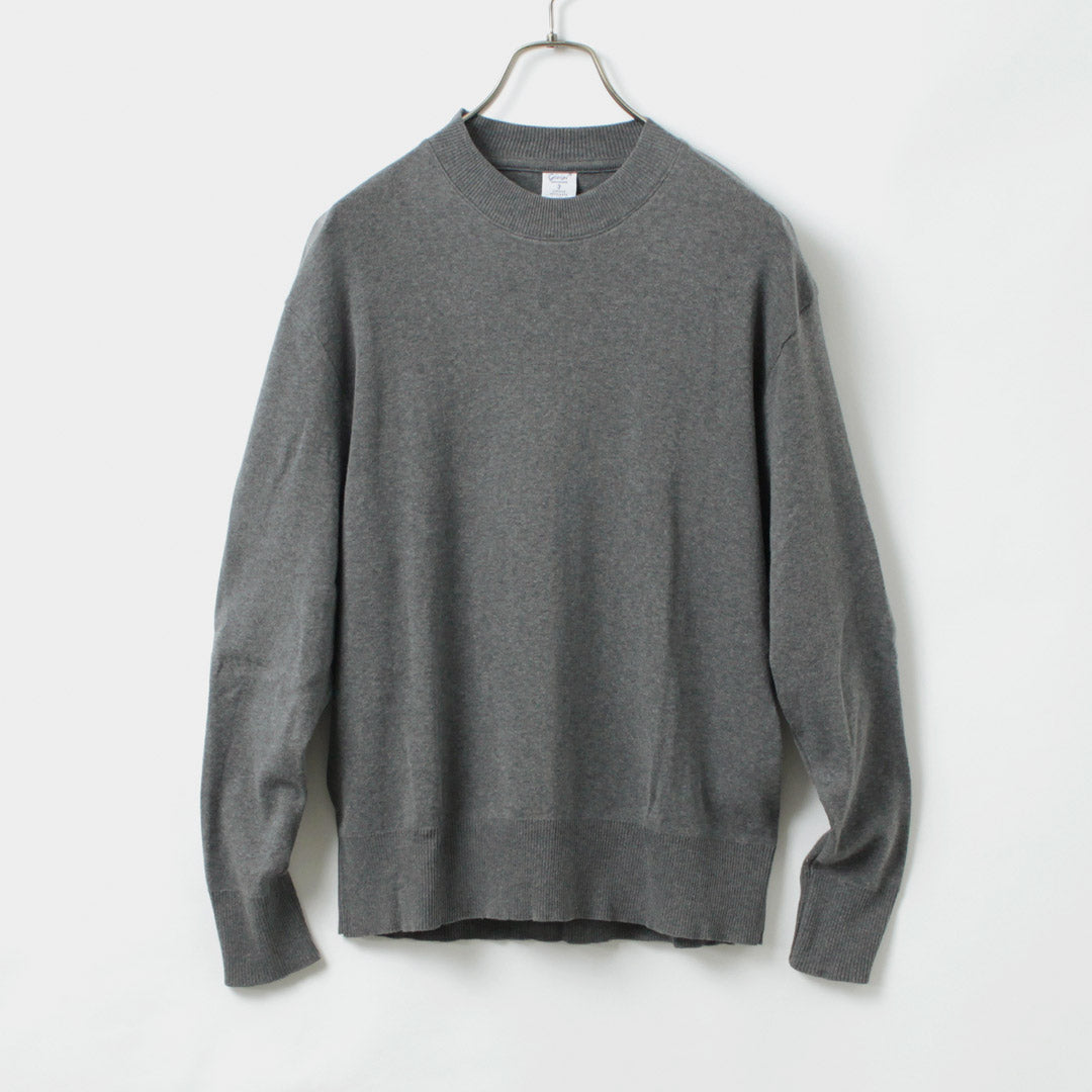 GICIPI / GIAGUARO Half Mock Neck Relaxed Fit Knit Sewn