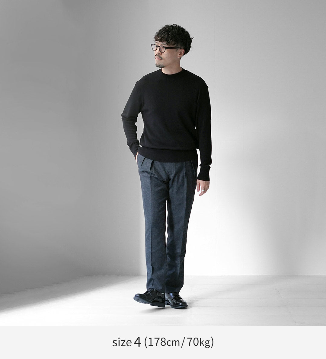 GICIPI / GIAGUARO Half Mock Neck Relaxed Fit Knit Sewn
