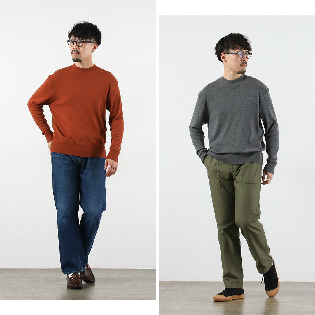 GICIPI / GIAGUARO Half Mock Neck Relaxed Fit Knit Sewn