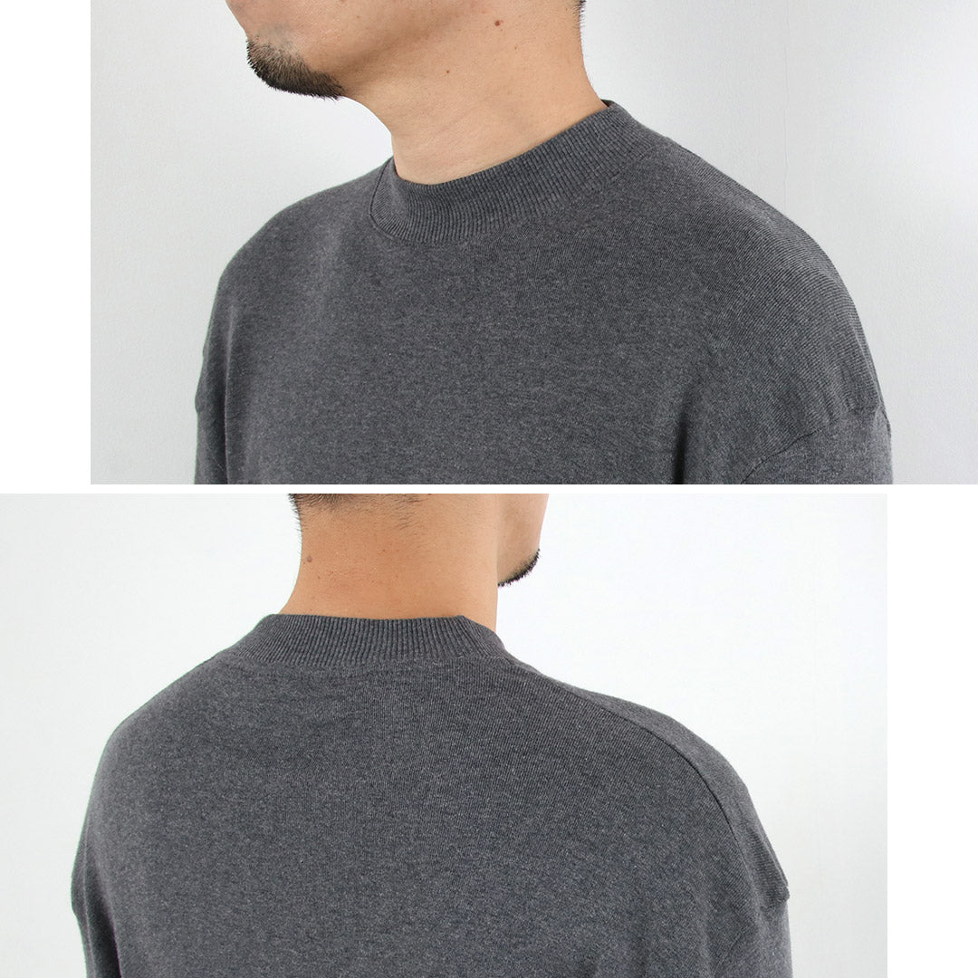 GICIPI / GIAGUARO Half Mock Neck Relaxed Fit Knit Sewn