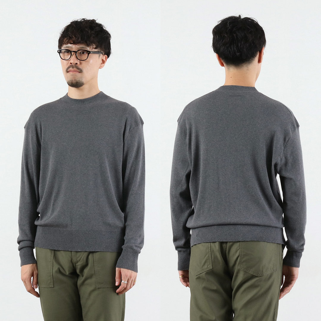 GICIPI / GIAGUARO Half Mock Neck Relaxed Fit Knit Sewn