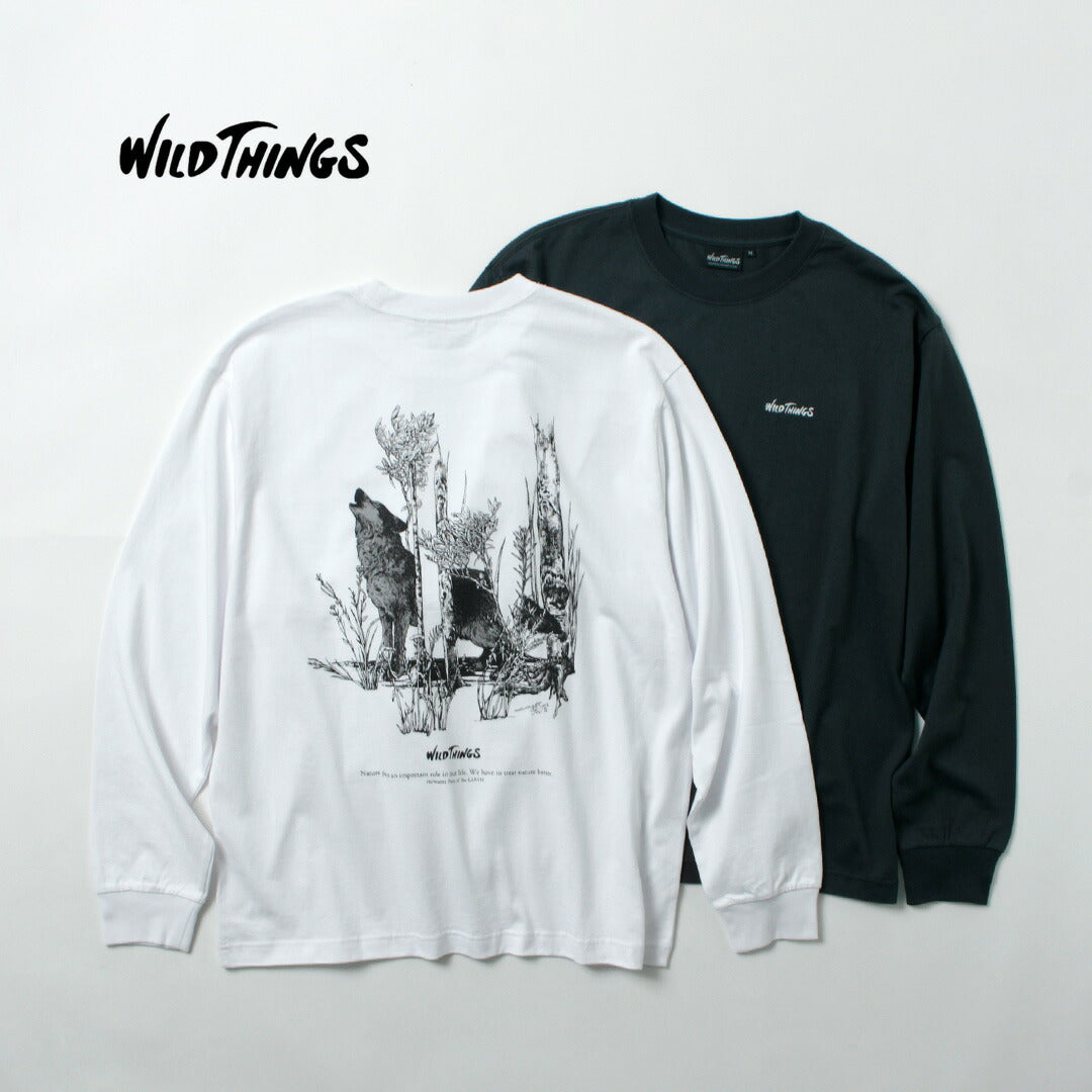 WILDTHINGS / Nowartt Howling Wolf Long Sleeve T-Shirt