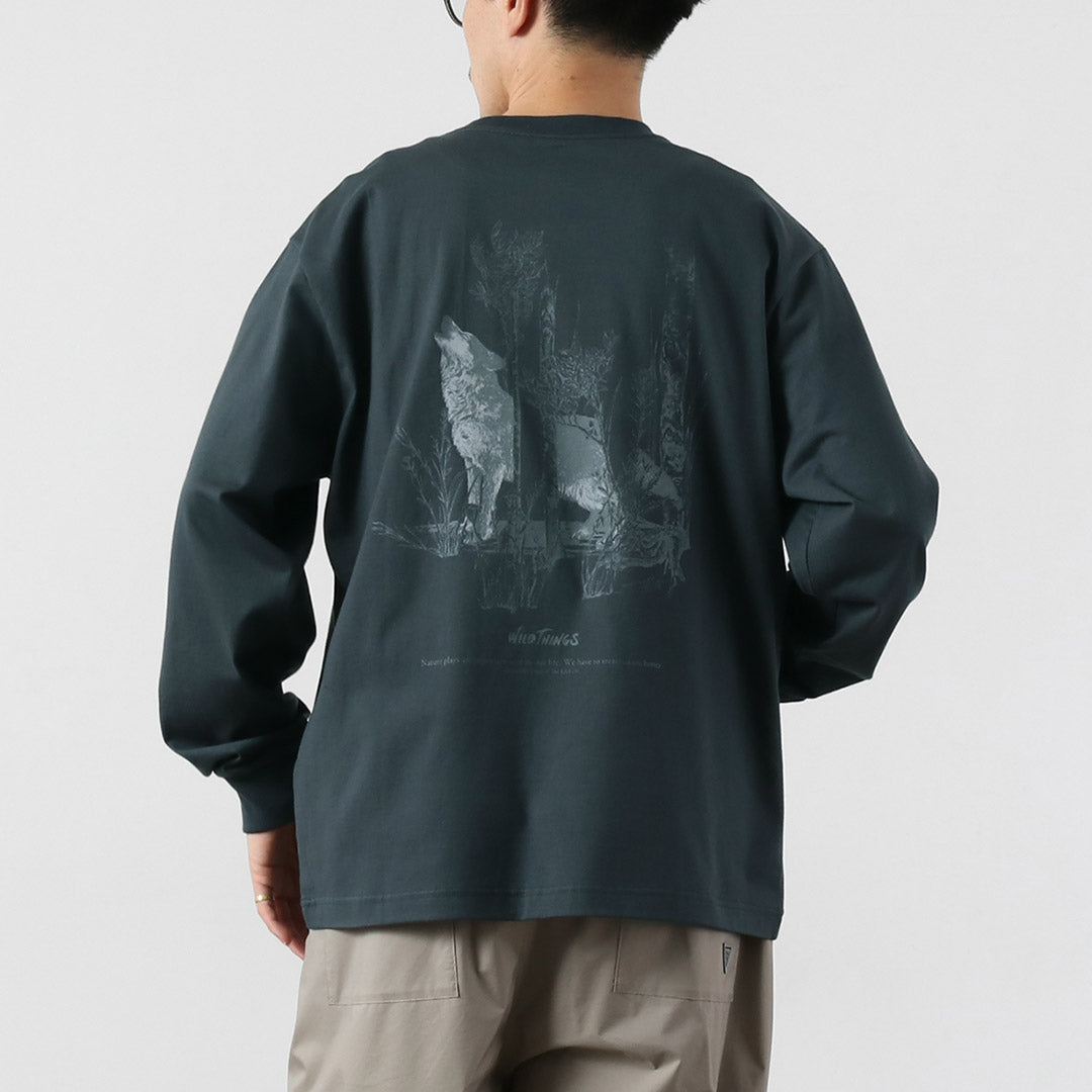 WILDTHINGS / Nowartt Howling Wolf Long Sleeve T-Shirt