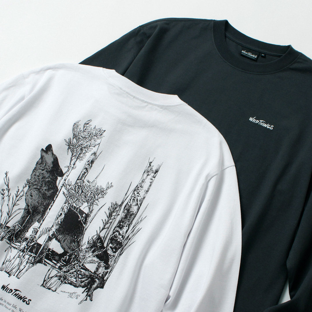 WILDTHINGS / Nowartt Howling Wolf Long Sleeve T-Shirt