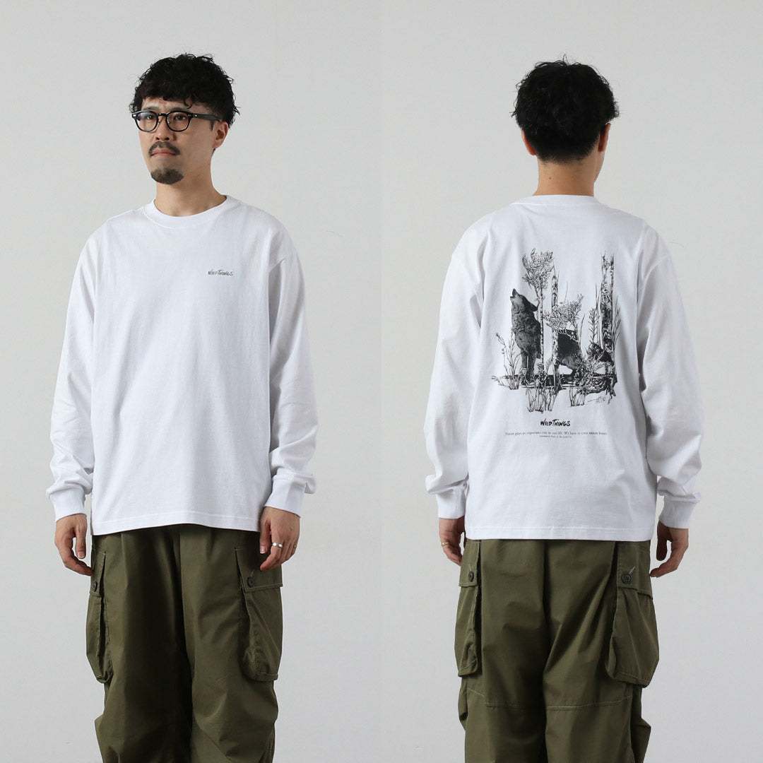WILDTHINGS / Nowartt Howling Wolf Long Sleeve T-Shirt