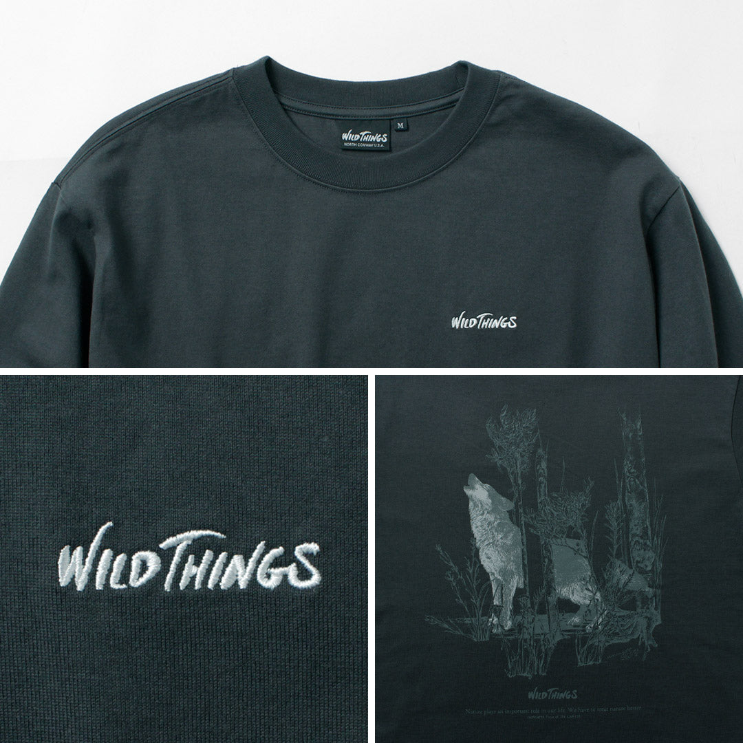 WILDTHINGS / Nowartt Howling Wolf Long Sleeve T-Shirt