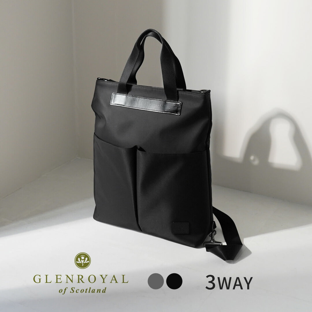 ★GLENROYAL / 3 向手提袋尼龙斜纹布