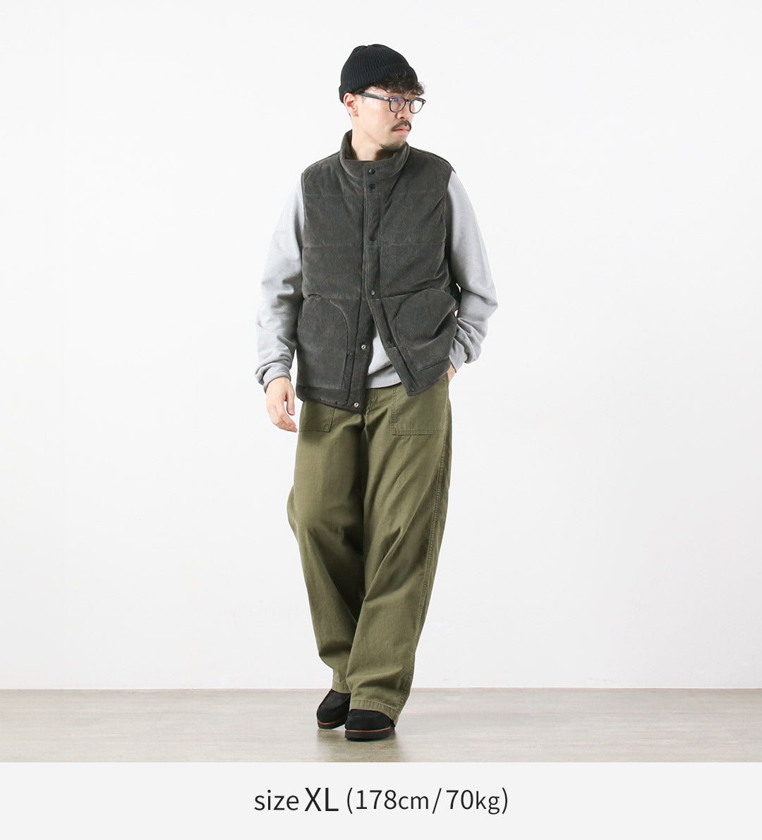 GOOD ON / 針織燈芯絨波卡波卡背心光電子