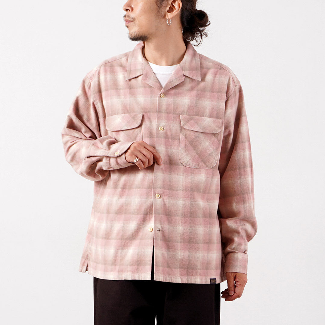 PENDLETON / Flannel Check Open-Collar Shirt