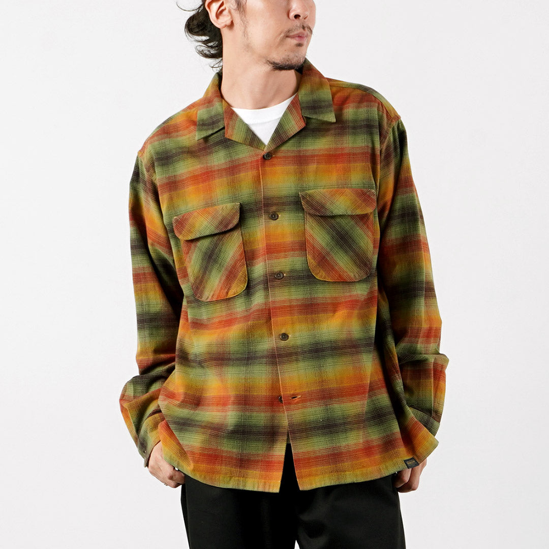 PENDLETON / Flannel Check Open-Collar Shirt