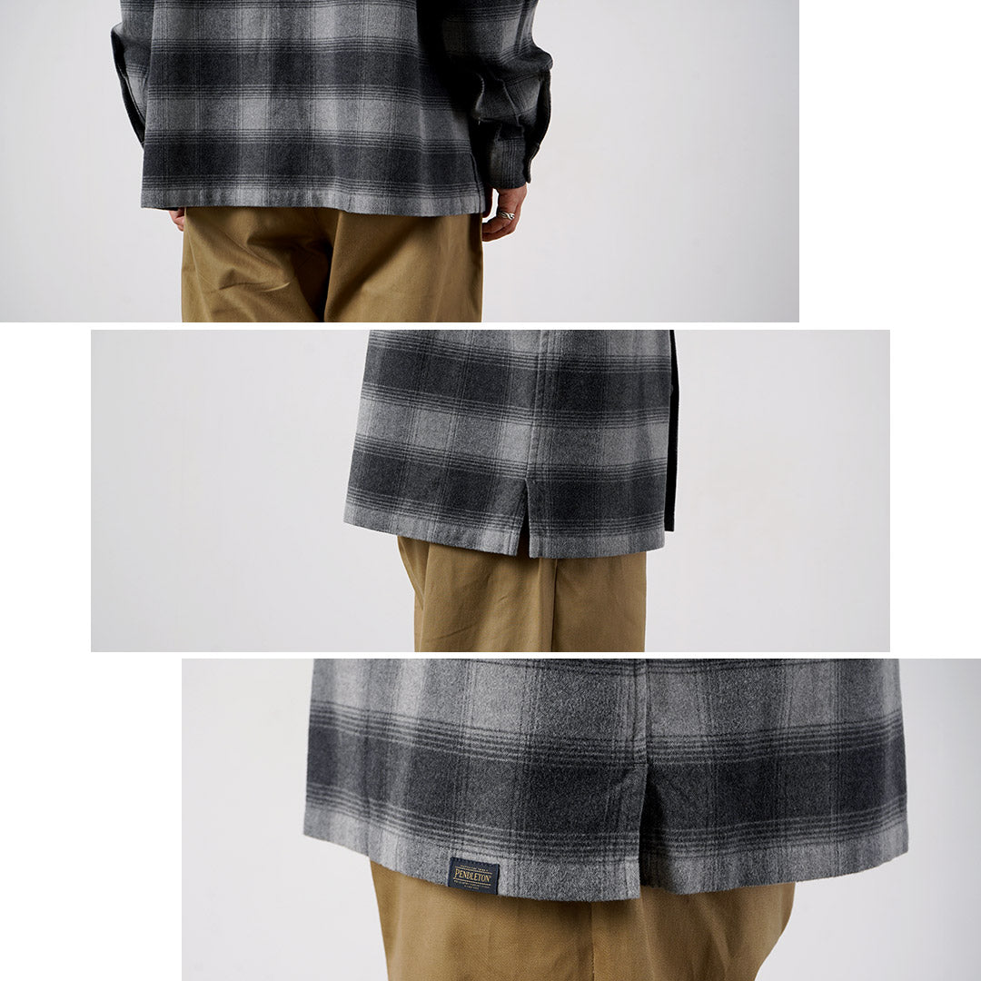 PENDLETON / Flannel Check Open-Collar Shirt