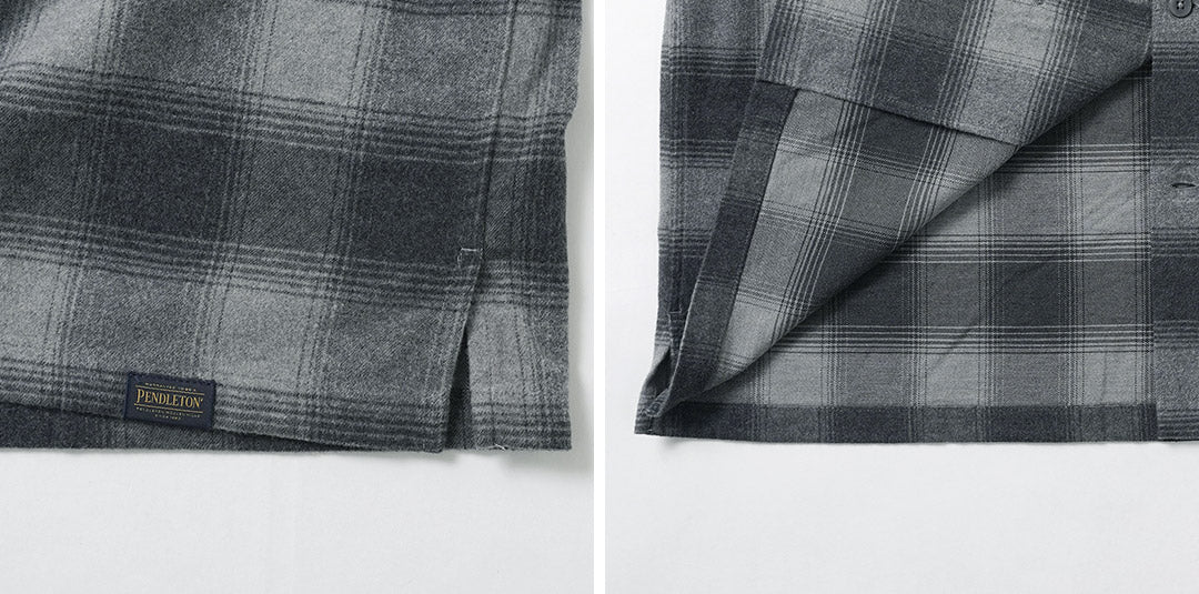 PENDLETON / Flannel Check Open-Collar Shirt