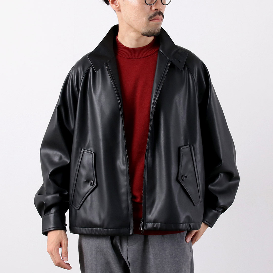 BARACUTA / G4 Box Jacket Faux Leather