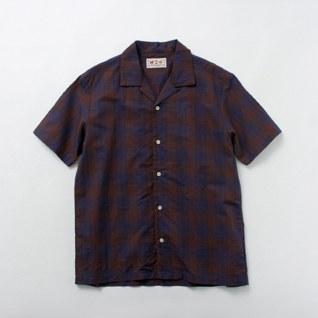 KEMA DESIGNS / Open Collar Short Sleeve Shirt