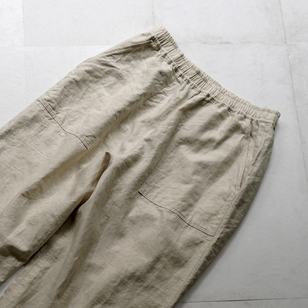 KEMA DESIGNS / Linen Cotton Cloth Wide Tapered Easy Pants