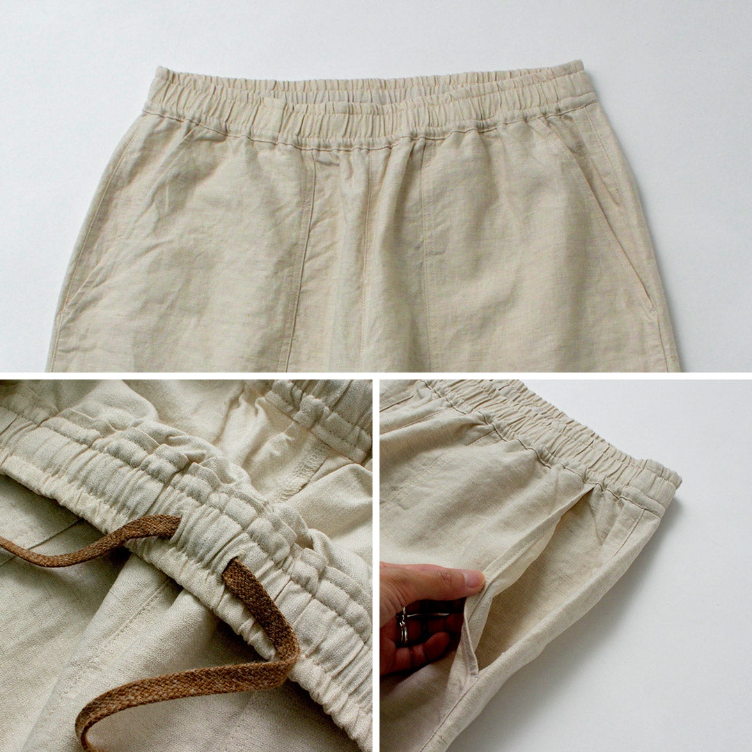 KEMA DESIGNS / Linen Cotton Cloth Wide Tapered Easy Pants
