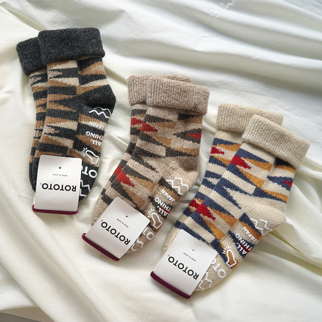 ROTOTO / Merino Lambswool Room Socks Native