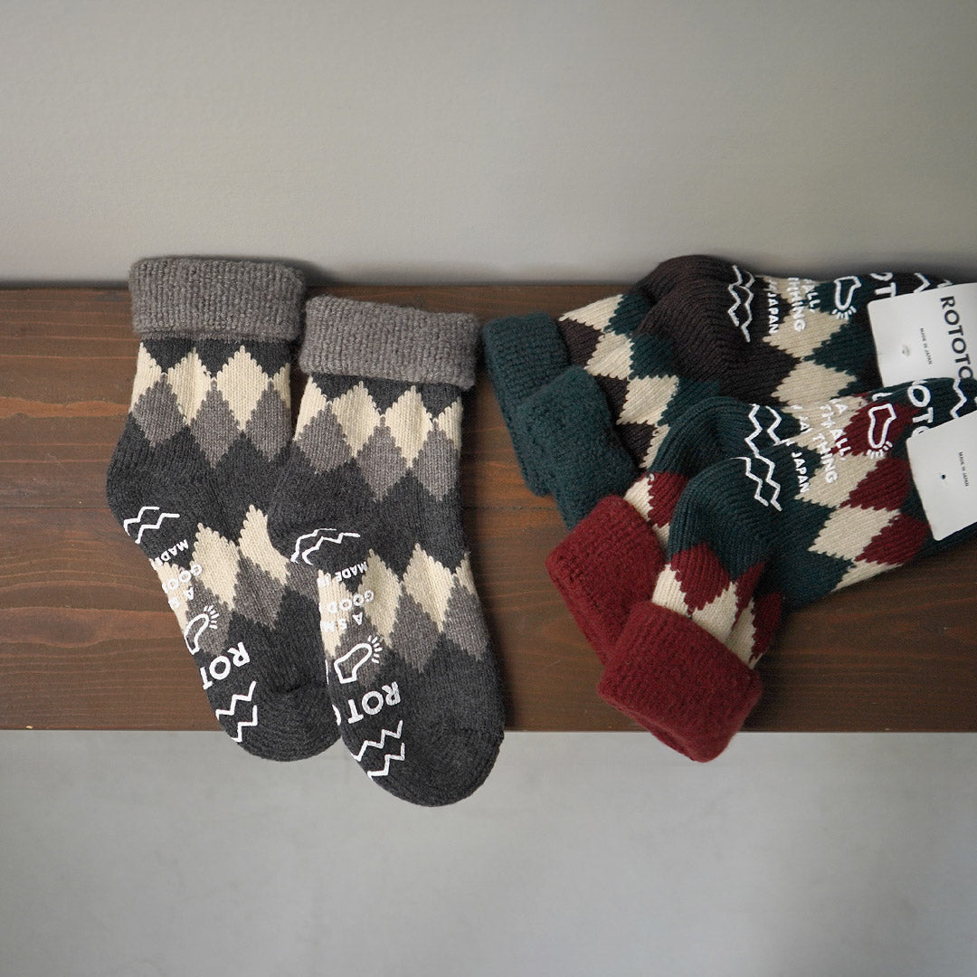 ROTOTO / Comfy Room Socks Diamond