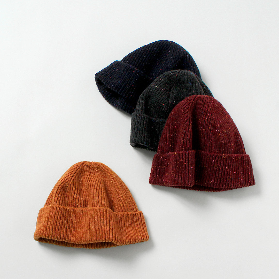 ROTOTO / 棉結羊毛無縫毛線帽