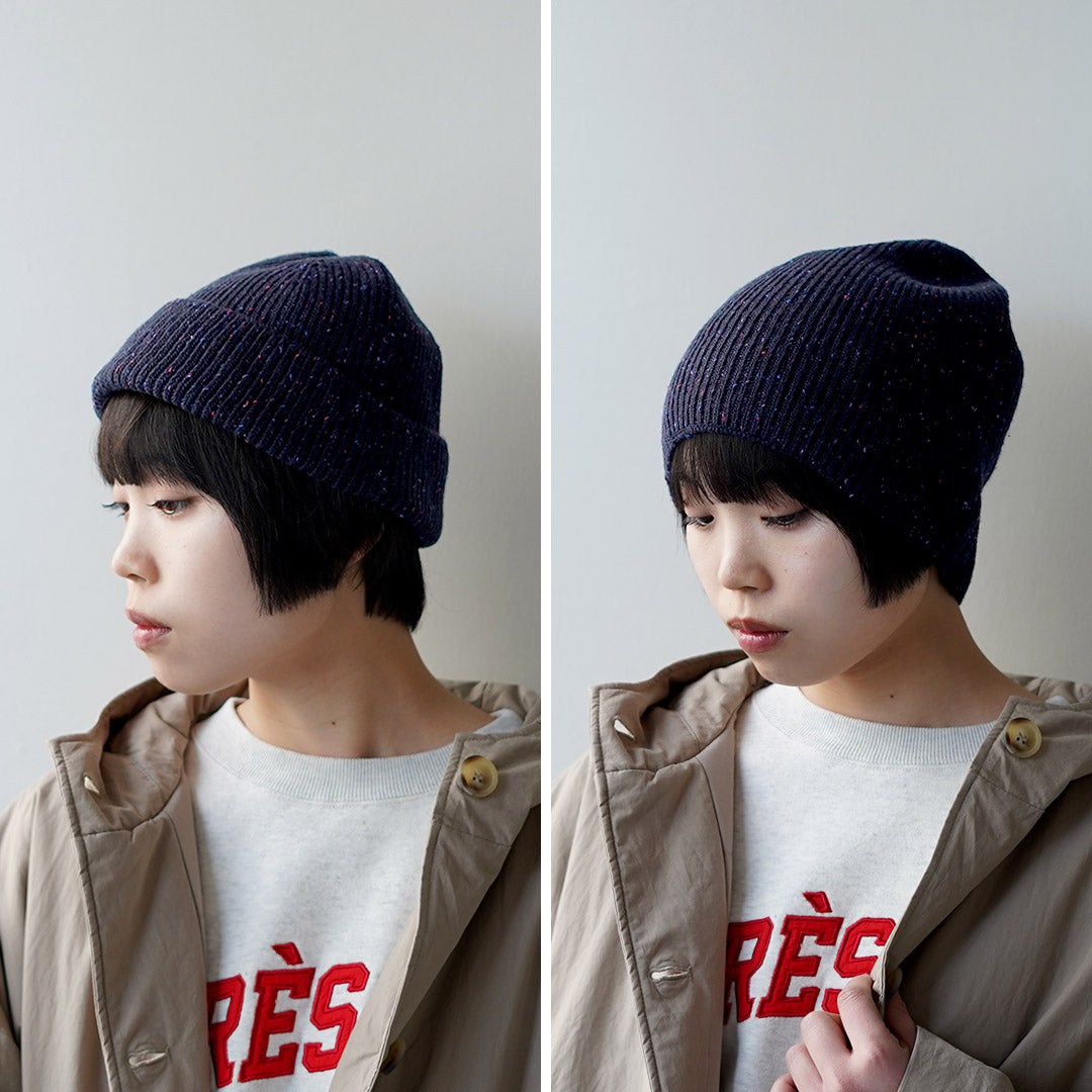 ROTOTO / 棉結羊毛無縫毛線帽